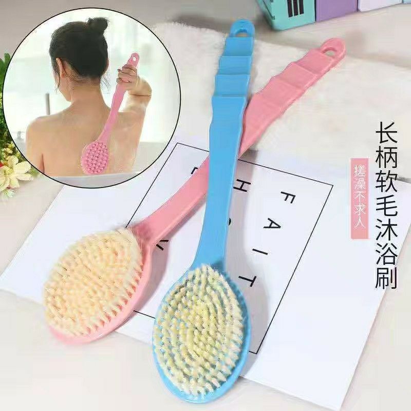 Bath Gadget Bath Brush Long Handle Soft Fur Bath Towel Loofah Bath Brush Strong Back Rubbing Don't Ask for Back Brush