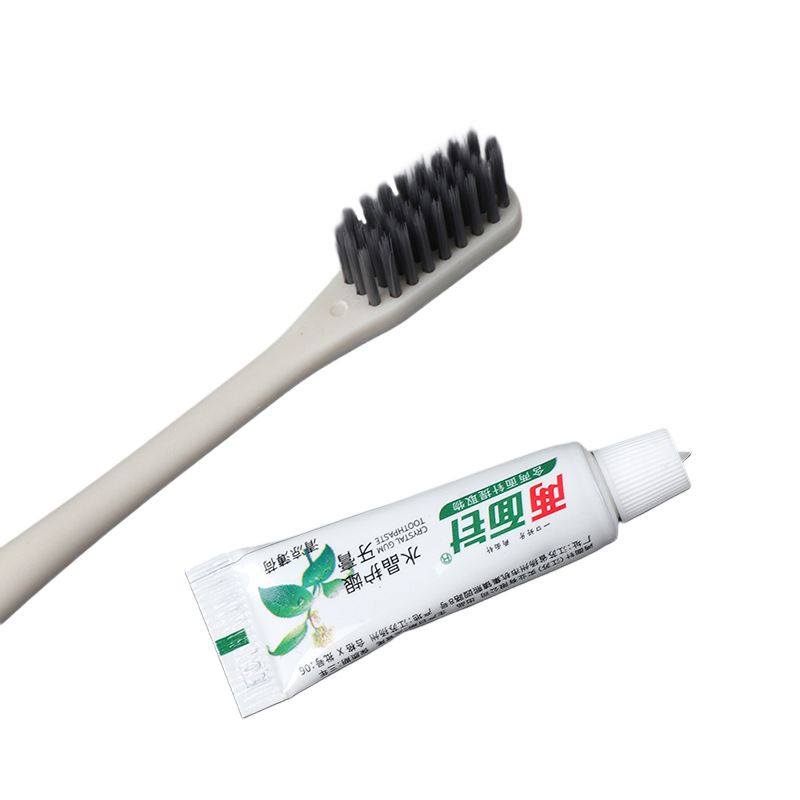 Disposable Toothbrush Toothpaste 2-in-1 Hotel Toiletry Set Hotel Soft Hair Can Be Customized Logo