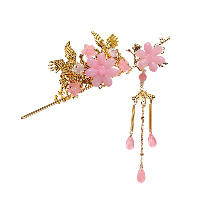 Children's Hairpin Girls' Ancient Style Tassel Buyao Headdress Super Fairy Tuinga Hairpin Hairpin Little Girl Han Chinese Clothing Hair Accessories Female