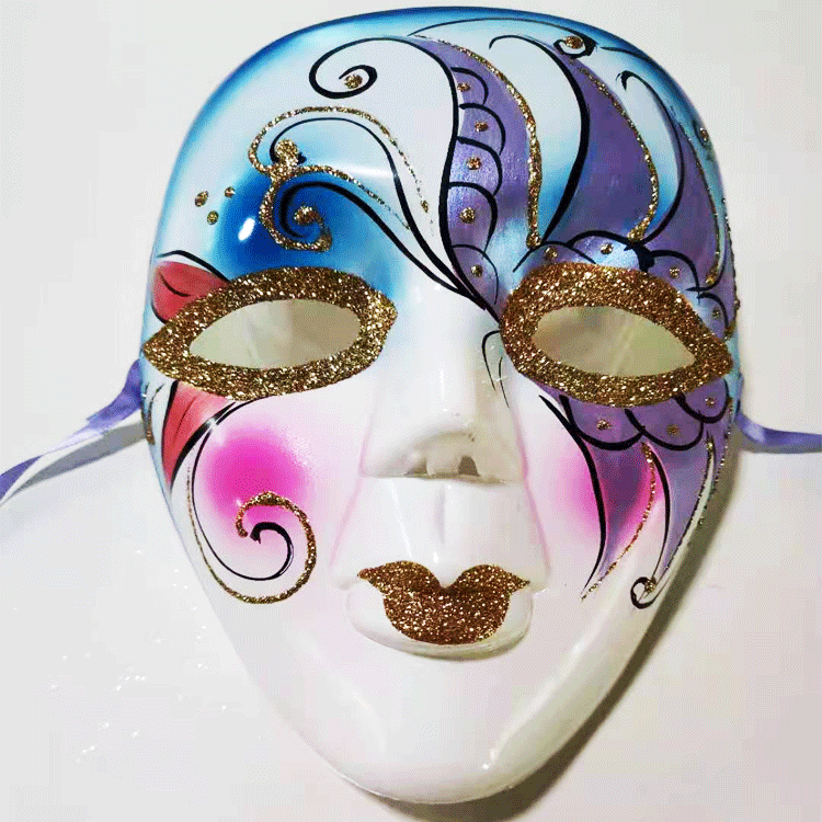 新款彩绘全脸面具威尼斯化妆舞会面具厂家批发爆款面具