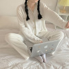Real shot Autumn and winter Korean Edition new pattern Exorcism Plush thickening leisure time Home Furnishings Easy Long sleeve pajamas Two piece set Real shot Autumn and winter Korean Edition new pattern Exorcism Plush thickening leisure time Home Furnishings Easy Long sleeve pajamas Two piece set