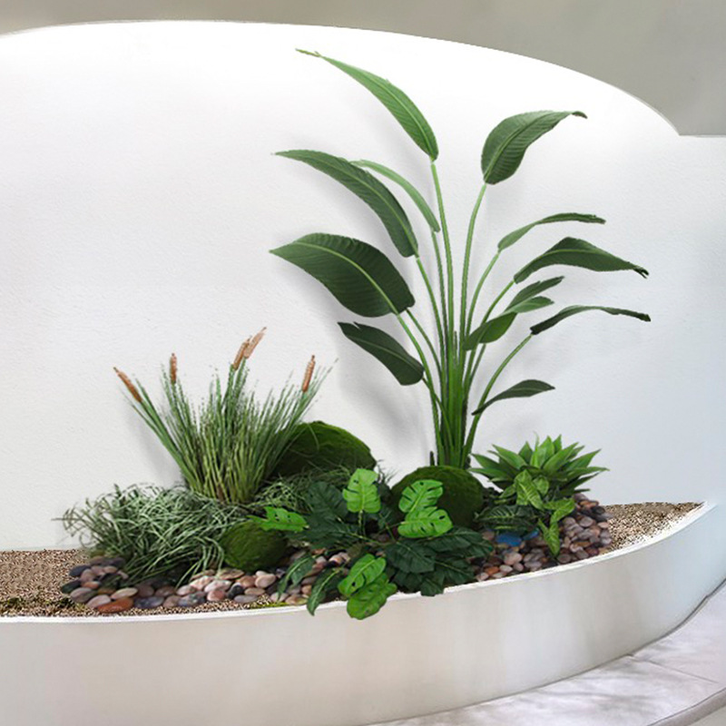 高仿真绿植室内大型造景植物落地旅人蕉盆栽景观组合商城橱窗装饰