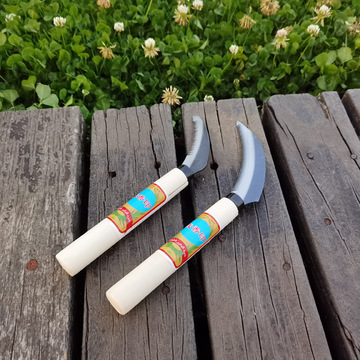 全钢镰刀割草刀农用锯齿镰刀细齿小禾镰韭菜刀割禾除草廉刀弯刀