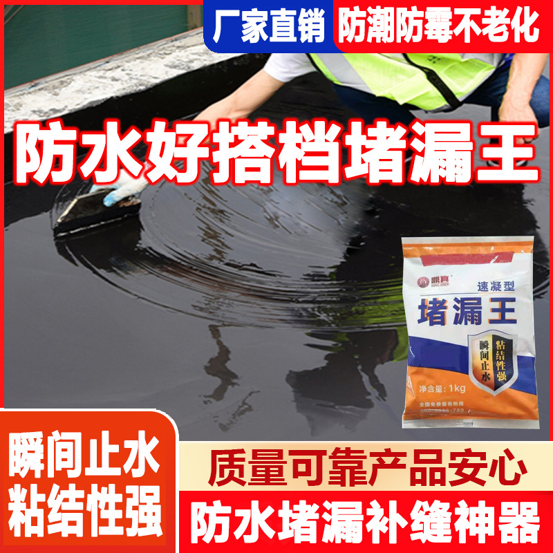 屋房顶卫生间水不漏堵漏王防水堵漏宝带水施工水不漏速凝型填缝剂