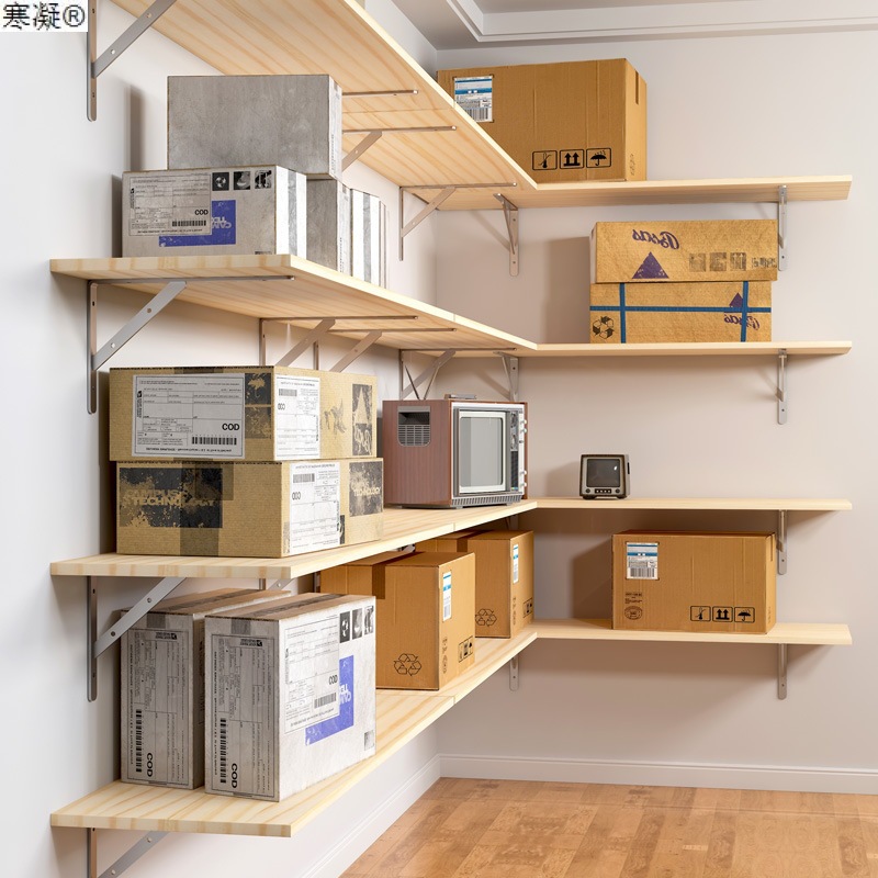 地下室置物架家用墙上壁挂式货架储藏室墙壁储物架子车库储物间