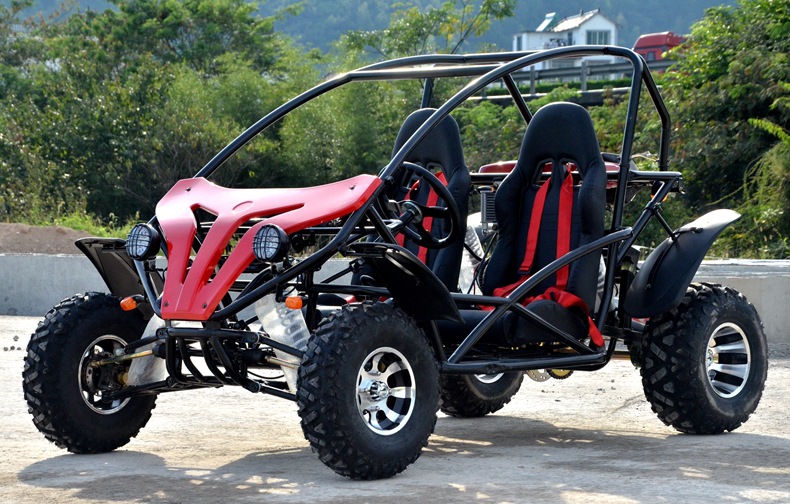 全地形沙滩车四轮沙滩车儿童单人电动车四驱汽油山地摩托减震娱乐