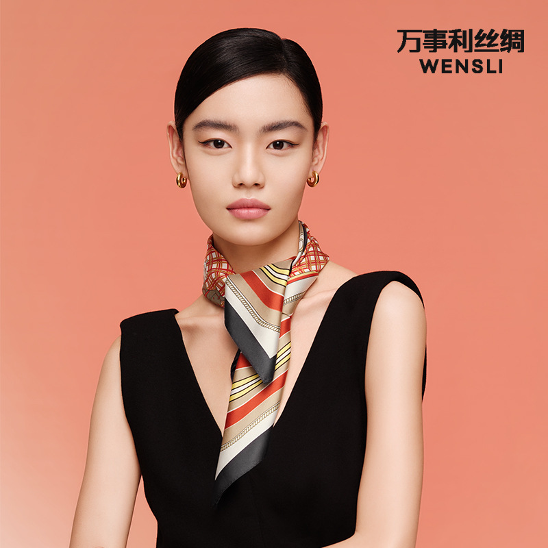 万事利桑蚕丝真丝丝巾母亲节礼物中方巾-牧马归途-阿里巴巴