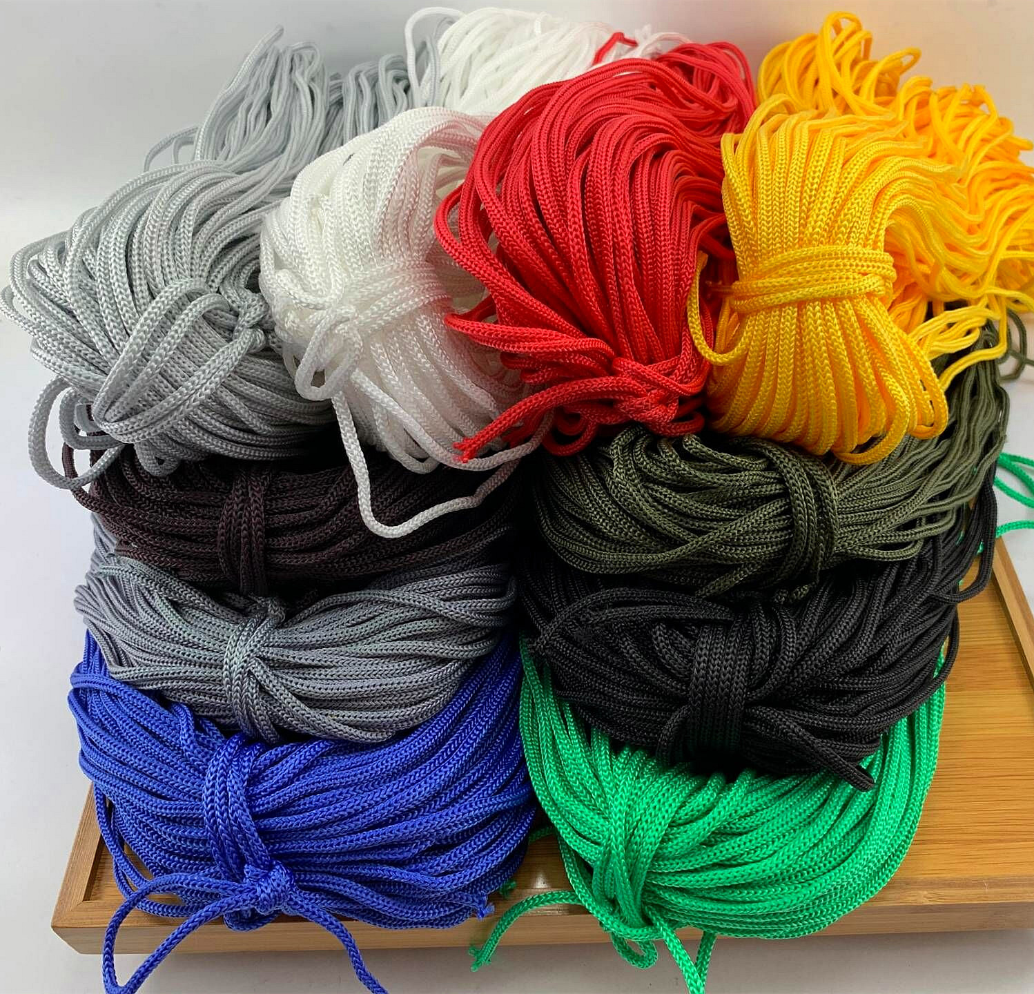包邮4手提绳柔软彩色尼龙绳子空心编织绳打包带子束口绳100米