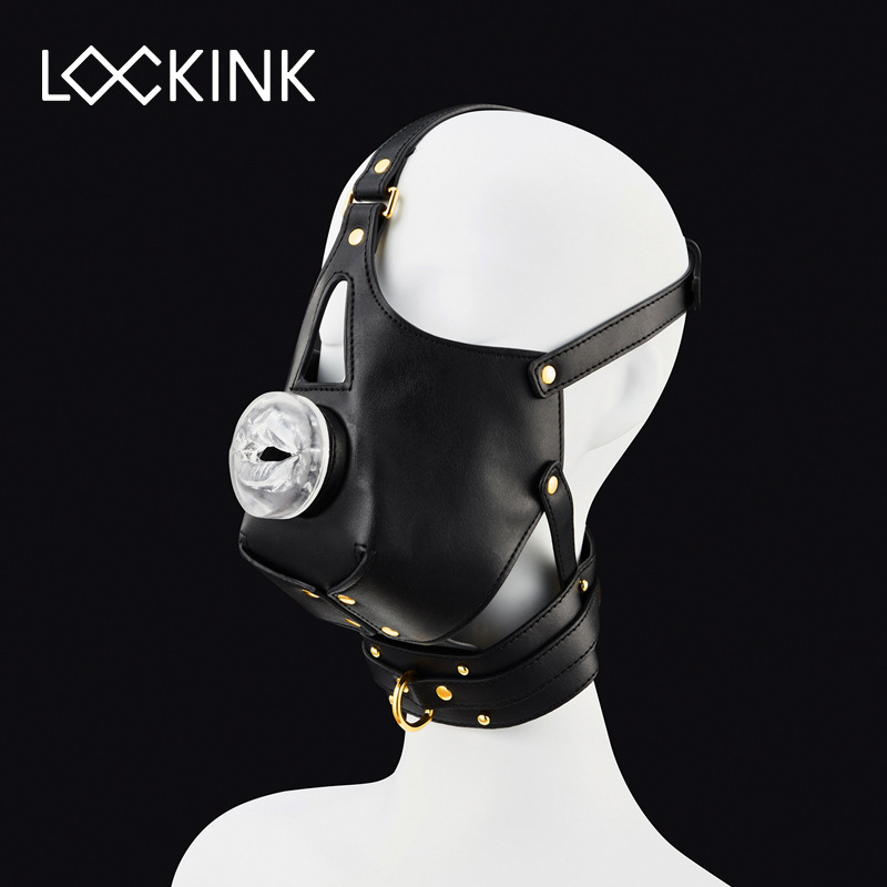 lockink索迹情趣狗头套sm女奴k9角色扮演皮革面具调情成人性用品