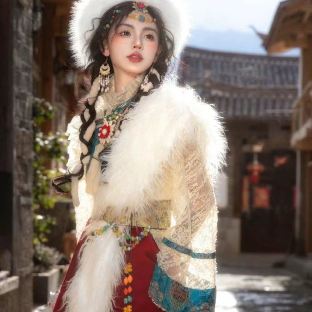 藏服女新品网红全套云南丽江西藏旅拍写真旅游摄影民族风藏族服装
