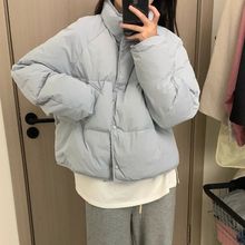 羽绒棉服女2023年新款韩版小个子设计感棉袄面包服短款立领外套女