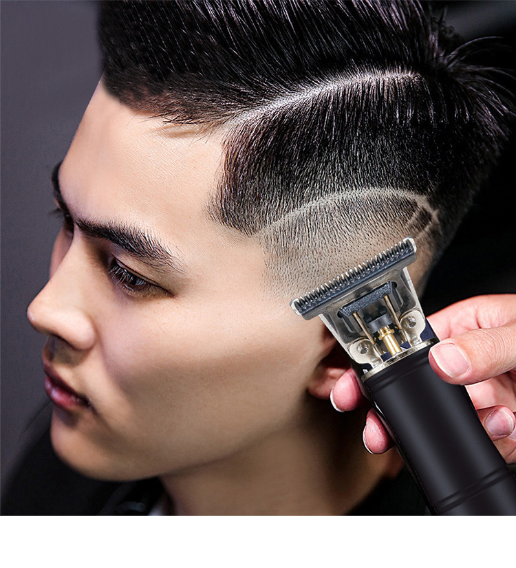 跨境新款复古雕刻油头电推剪usb充电式电动家用剪发神器理发剪