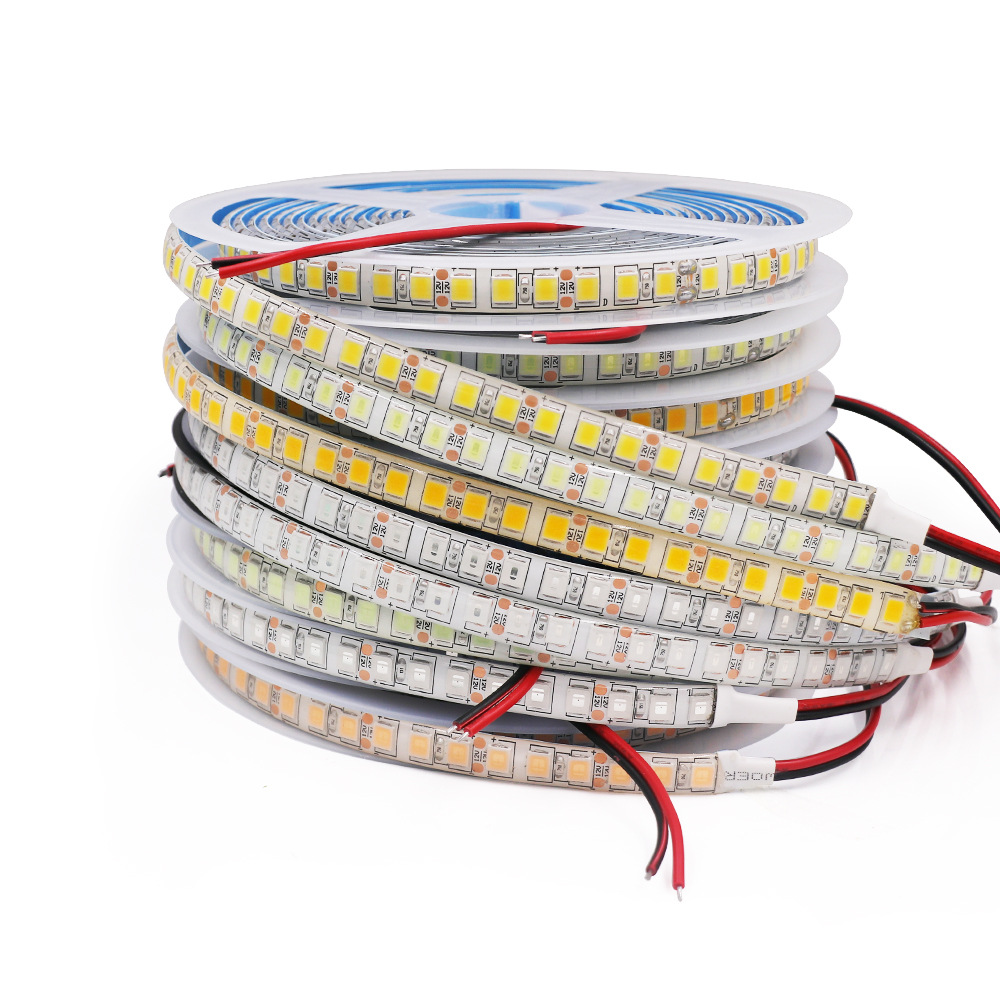 led灯带dc12v5050 2835 240leds/m高亮柔性灯条浅暖白/冷白60灯5m