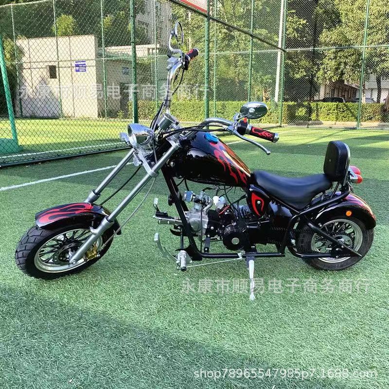 迷你哈雷摩托车太子越野摩托车110cc汽油款机车两轮哈雷摩托车