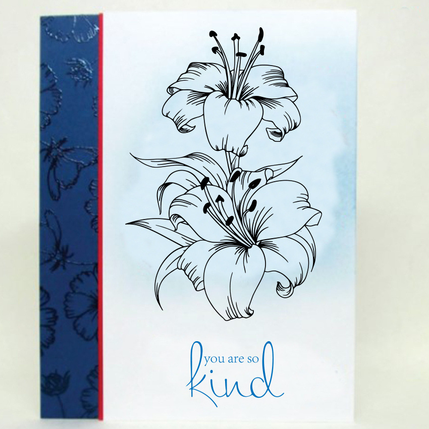 yz187百合花 硅胶印章透明印章手账diy装饰橡皮章复古图章益智