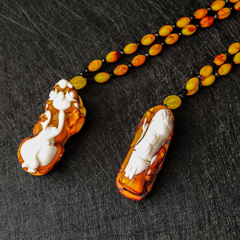 新款仿龙涎香龙牌毛衣链自然留香招财貔貅吊坠直播一件代发饰品