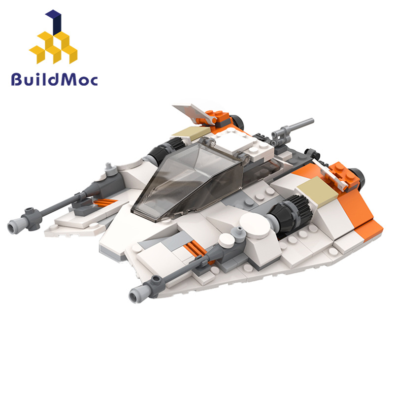 moc-61894星战系列t-47雪地飞车创意儿童成人积木玩具车兼容乐高
