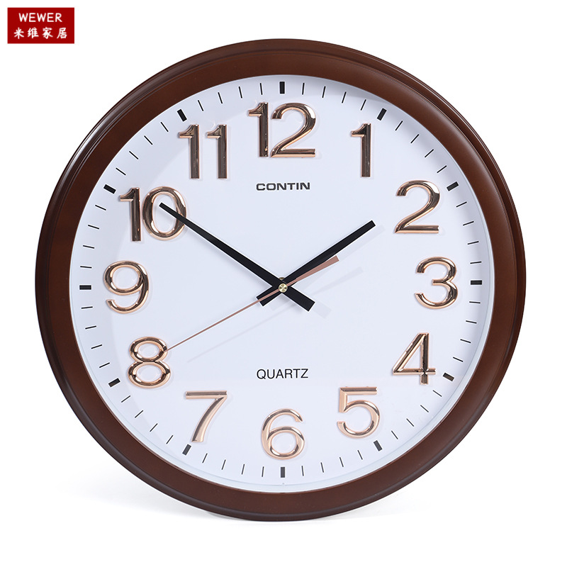 Kangtian Fashion Simple Wall Clock Luminous Digital LCD Calendar Stable Large Living Room Digital Wall Clock Factory Wholesale