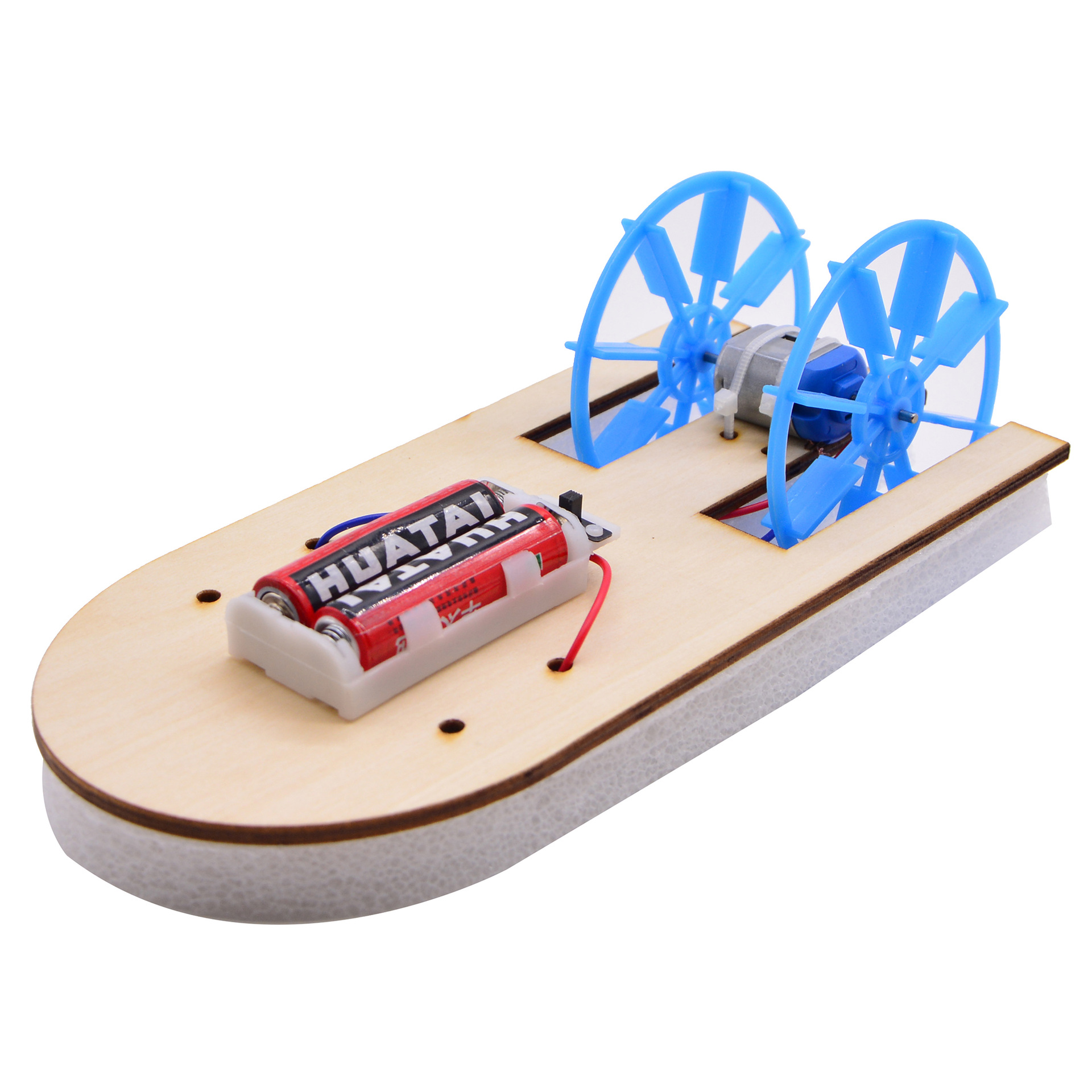 diy双桨电动探索号明轮船快艇中小学益智科技小制作比赛轮船模型