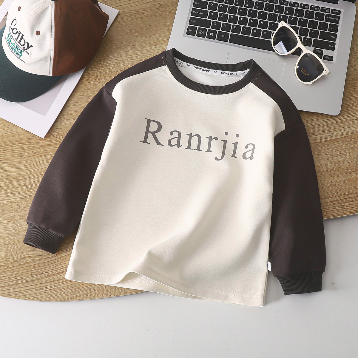 儿童卫衣春季新款儿童插肩长袖t恤男童女童单件上衣中小童套头衫