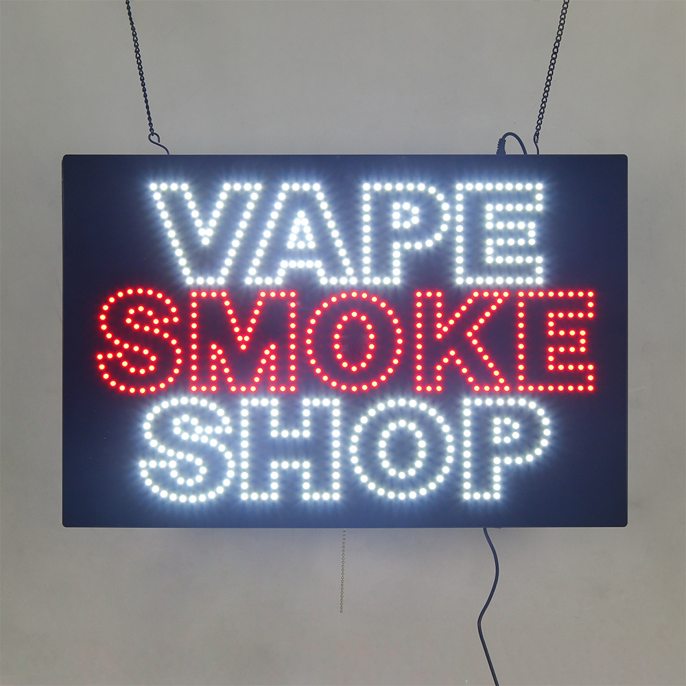 led发光字香烟店广告牌雪茄招牌外贸直销vape smoke shop sign