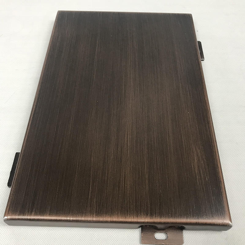 厂家直供仿铜古色拉丝铝板铝合金集成建筑机场内外墙金属铝单板