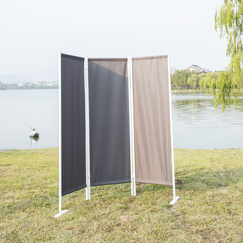 户外阳台遮阳屏风 客厅茶室书房简约布艺隔断折叠移动屏风墙