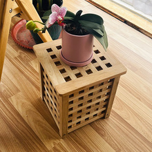 实木收纳箱储物箱方形坐箱木质换鞋凳储物田园坐凳儿童凳小板凳
