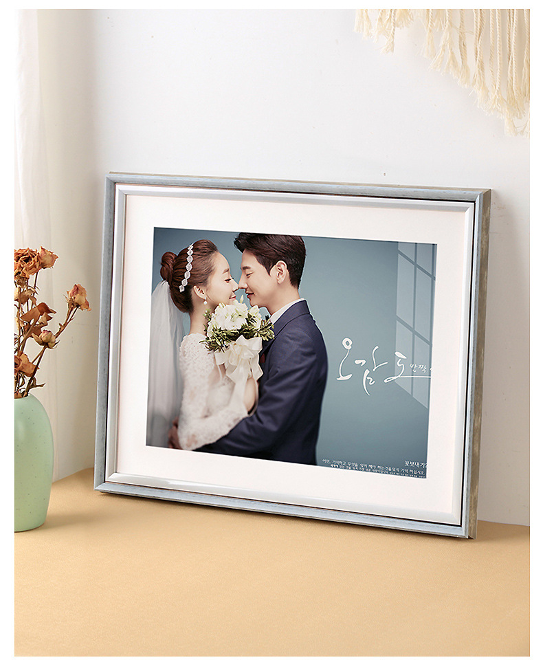 欧式田园大画框挂墙相框婚纱相片装裱a3四4k开8k相框24寸30定a4