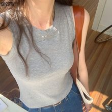 宽肩带白色背心女夏ins潮外穿遮副乳防走光内搭无袖辣妹短款上智