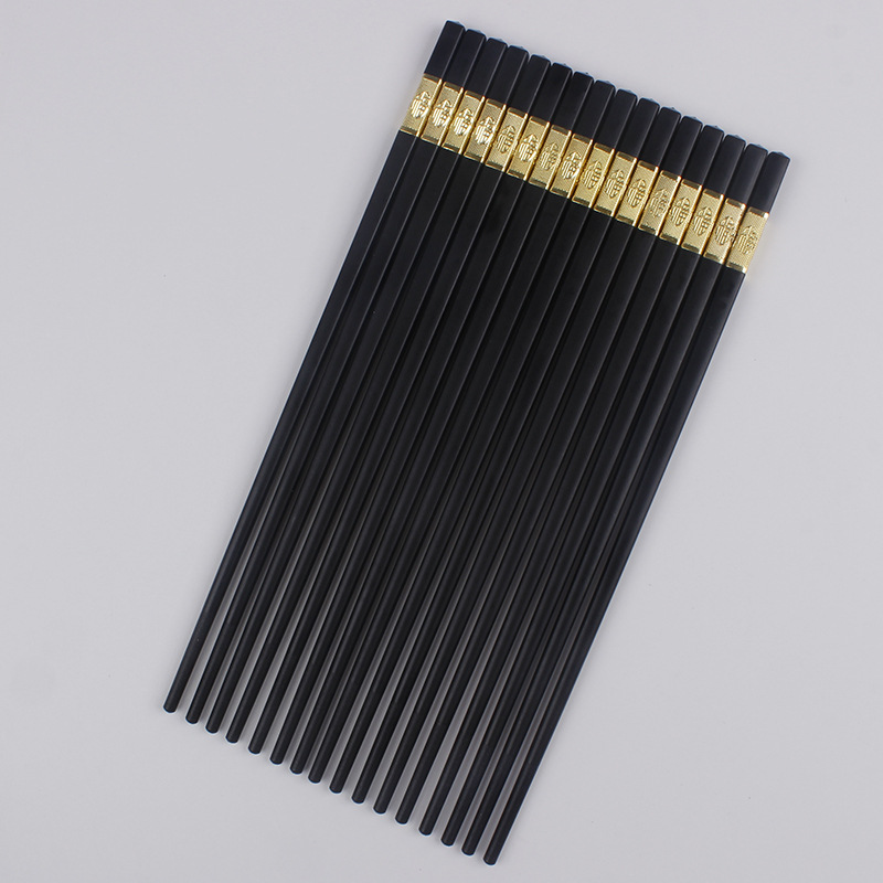 厂家直销合金筷子新款金福耐高温不变形不发霉防滑酒店家用合金筷