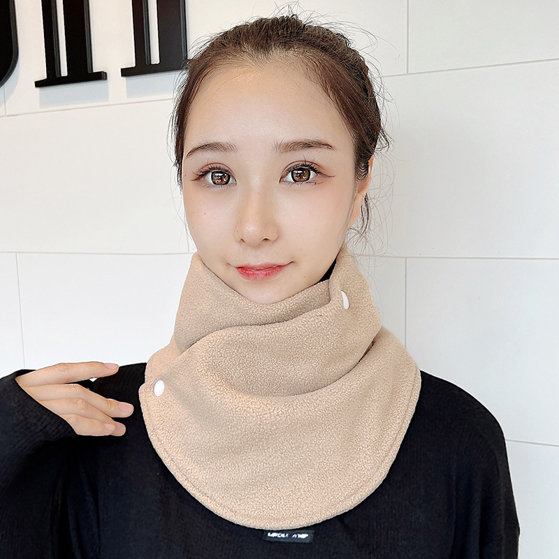 护颈小围脖女秋冬季男脖套护肩颈椎防风保暖户外骑车毛绒围巾百搭