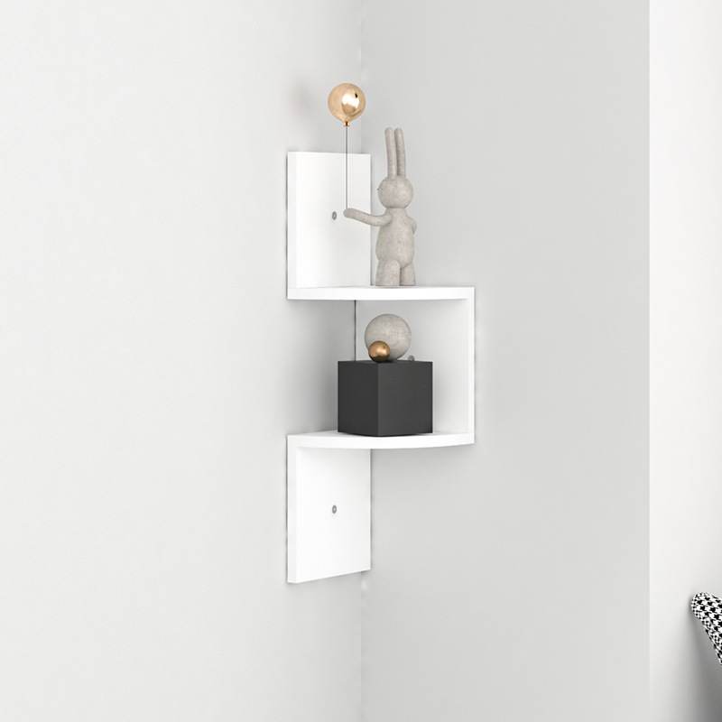 Simple Wall Shelf Bookshelf Multi-Layered Wall Storage Rack Creative Wall Hanging Decoration Bedroom Living Room Bulkhead Bracket