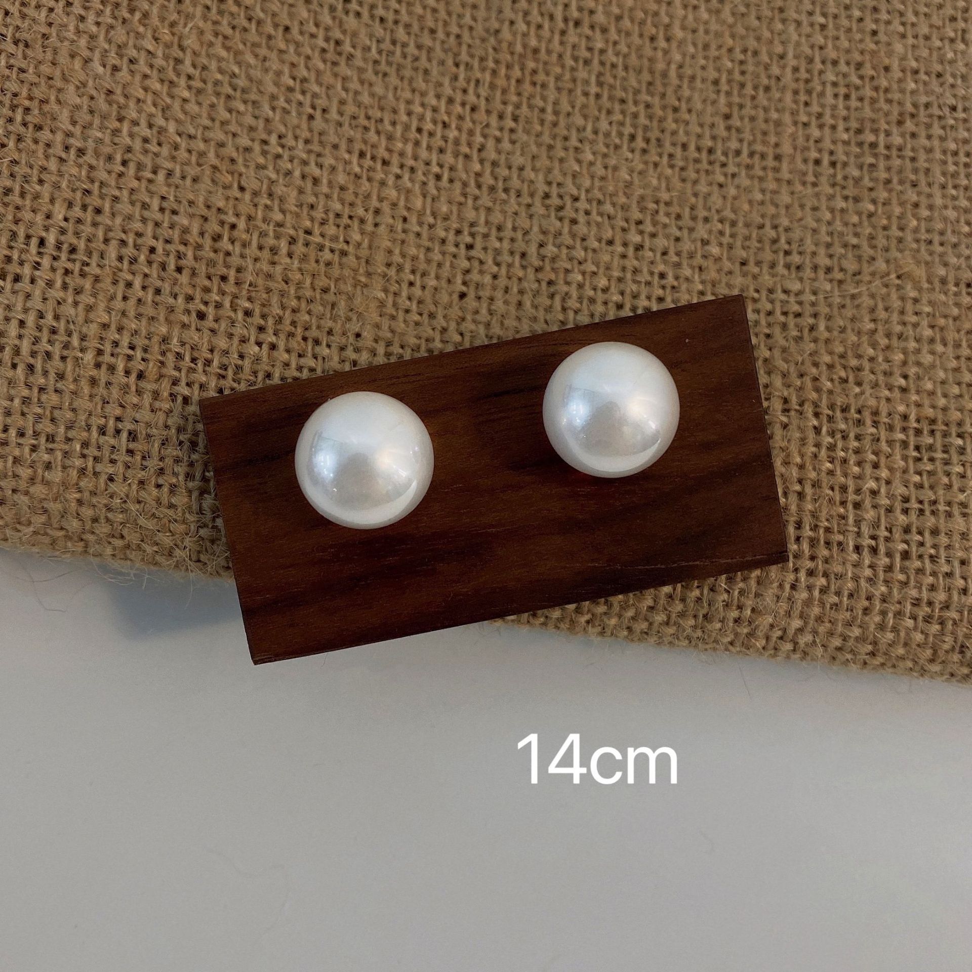 Pearl Stud Earrings for Women Perfect Circle 12mm Pearl Stud Earrings Silver Pin Ins Stud Earrings 925 Large Pearl Earrings High-Grade Wholesale