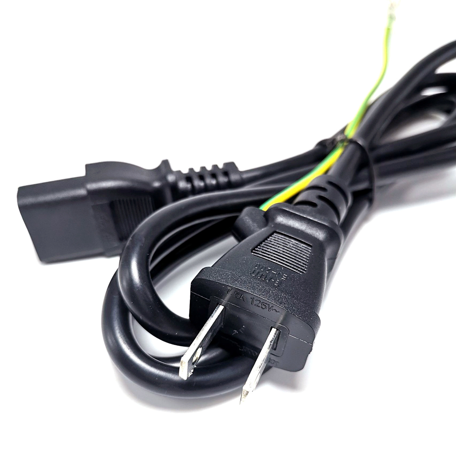 工厂批发日规电源线日本两插电源线 日式两插带地线品字尾电源线