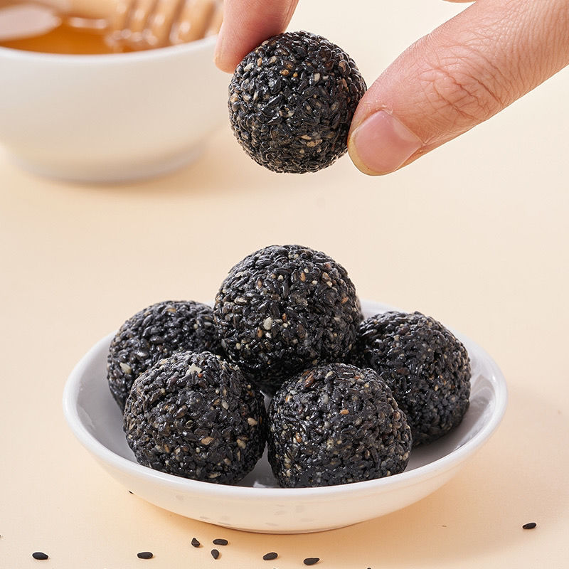 芝麻丸批发黑芝麻500g九蒸九晒蜂蜜球丸子250g乌发膳食养生零食