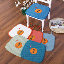 雪尼尔餐椅垫家用加厚防滑办公凳子垫北欧简约马蹄形实木洋气椅垫