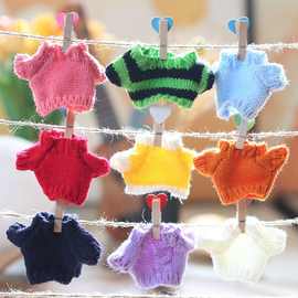 网红可爱萌毛绒玩具挂件娃娃的衣服玩偶小毛衣配饰挂饰替换件批发