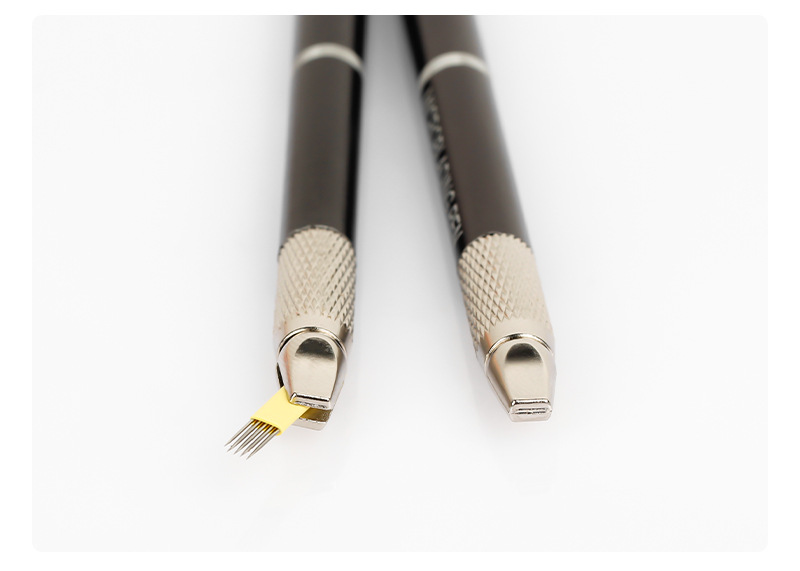 大口手工一字口飘眉笔刀片绣眉笔 手感舒适韩式半手工纹绣笔