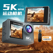 跨境新品5K无线麦克风运动摄像机防抖防水高清头戴式摄影相机现货