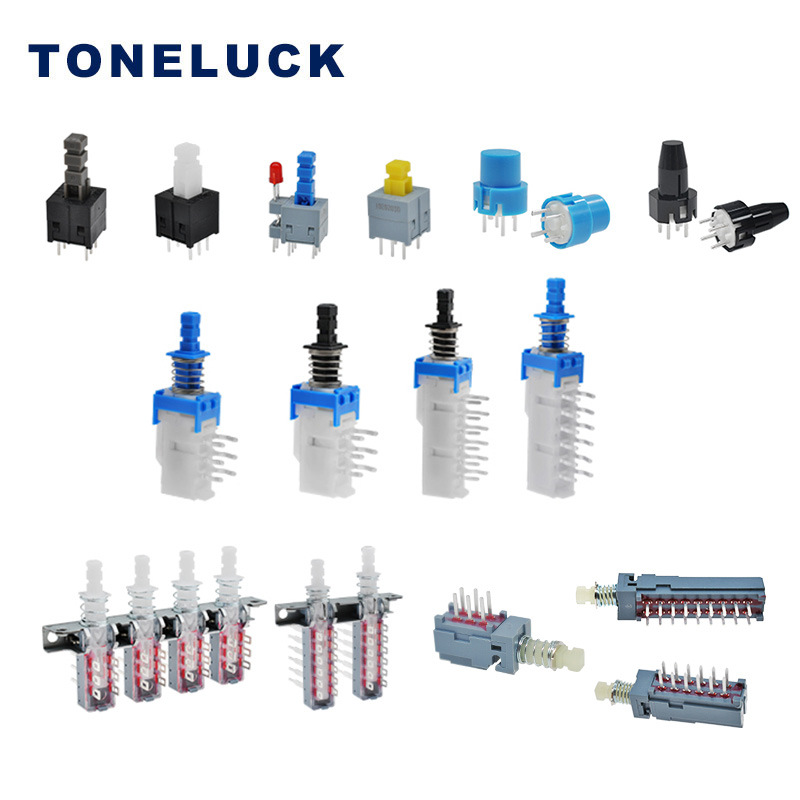 toneluck惠达自锁按键开关 冰箱小家电pba直键开关 连体琴键开关