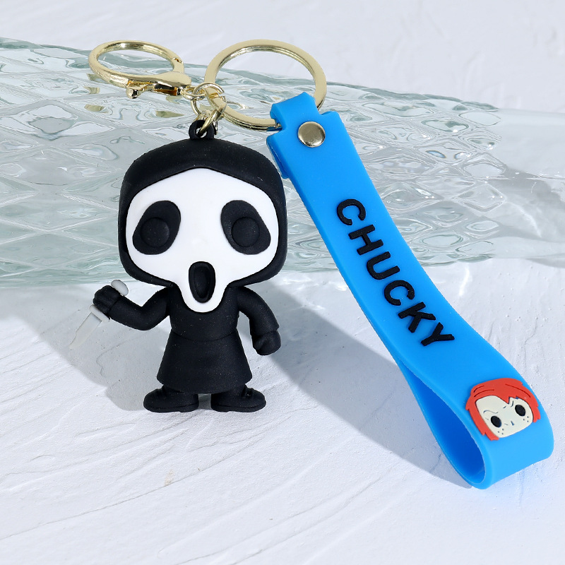 Cartoon The Nightmare Before Christmas Series Ghost Doll Silicone Doll Keychain Pendant Lovely Bag Car Pendant Gift