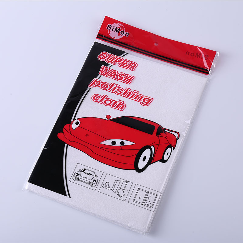 Car Store Special Car Cleaning Rag Housekeeping Cleaning Non-Hair Removal Absorbent Towel Solid Color South Korean Towel with Packaging Rag