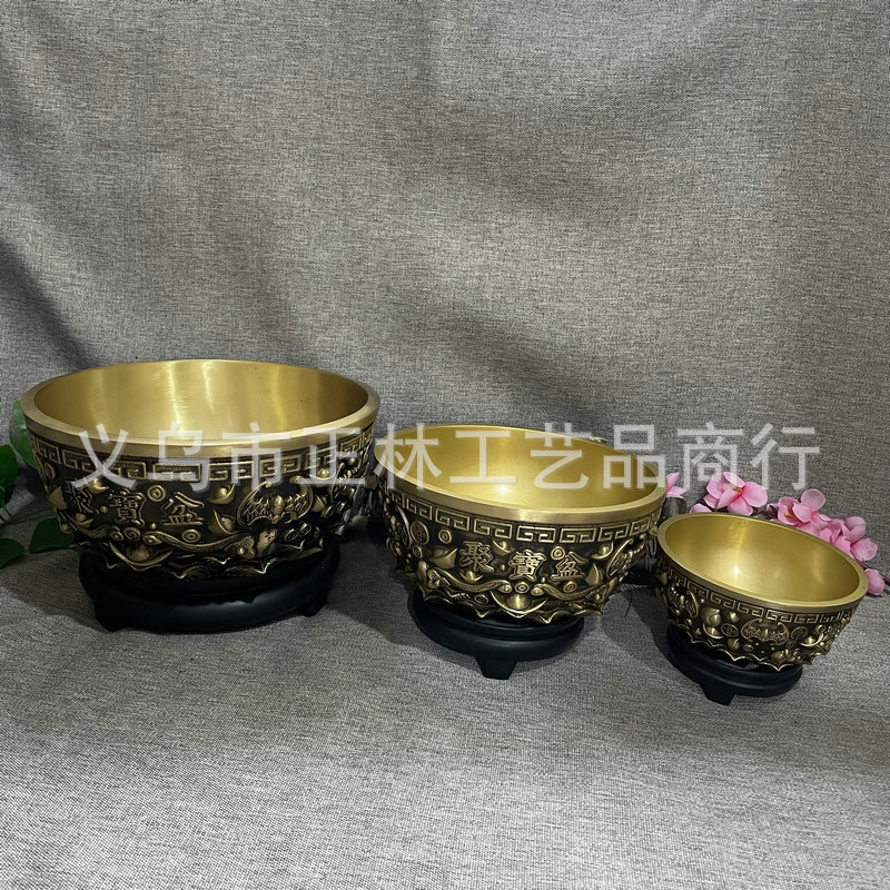 Brass Decoration Home Office Copper Basin Creative Crafts Decoration Housewarming Decoration Gift