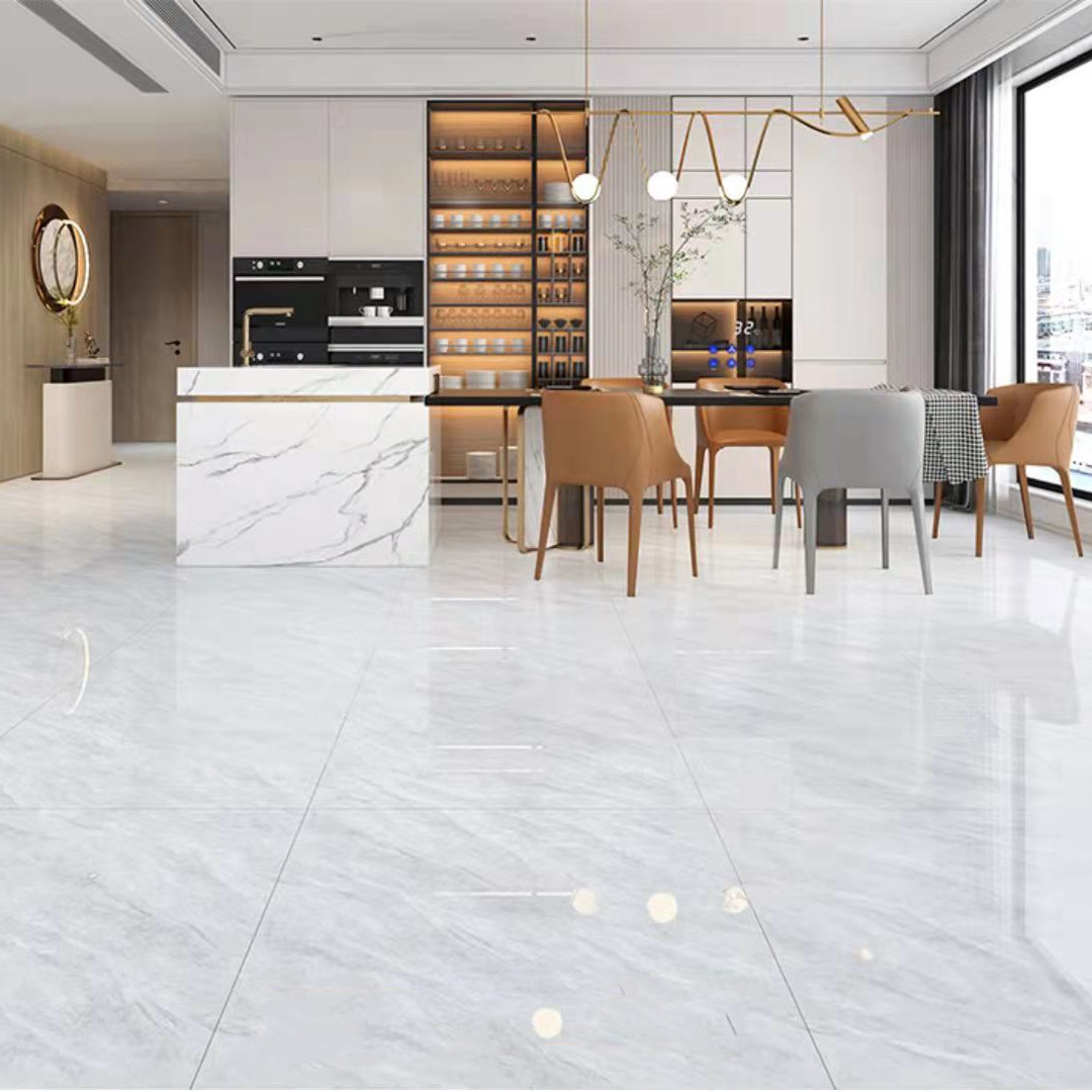 广东佛山瓷砖地砖800x800 客厅防滑简约现代灰色通体大理石地板砖