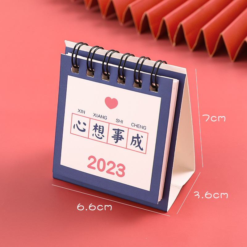 2023-2024 Inspirational Text Desk Calendar Creative Desktop Calendar Notebook Mini-Portable Small Desk Calendar Ornaments