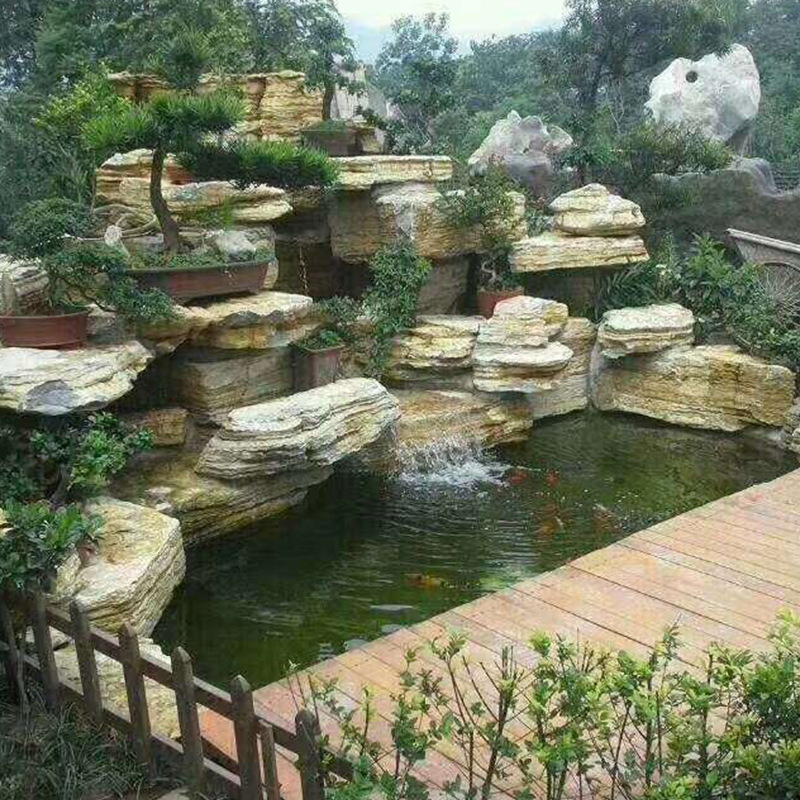 产地批发千层石 园林景观千层石 水景驳岸千层石假山施工