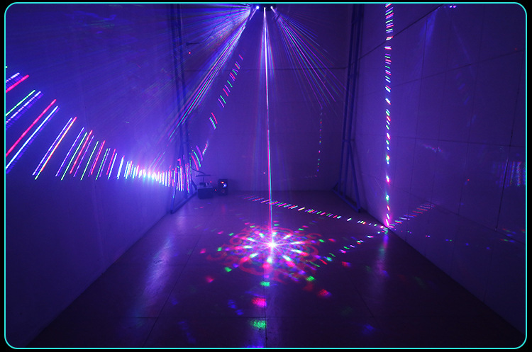 三眼全彩激光灯红绿蓝激光镭射扫描灯 ktv酒吧装修工程舞台灯设备