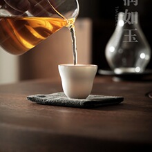 甜白手工功夫茶具茶杯薄胎主人杯白瓷茶碗个人专用小茶杯品茗杯