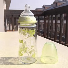 德国NUK新生婴儿宽口径玻璃奶瓶宝宝奶嘴防胀气硅胶120ML